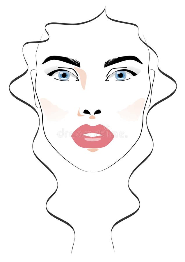 Face bonita da mulher ilustração stock Face bonita da mulher ilustração stock