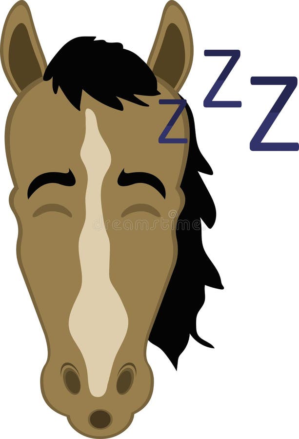 Face Cartoon Horse Sleeping Stock Vector Illustration of animal