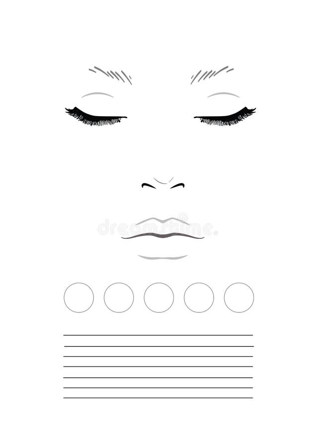 Makeup Blank Face Charts