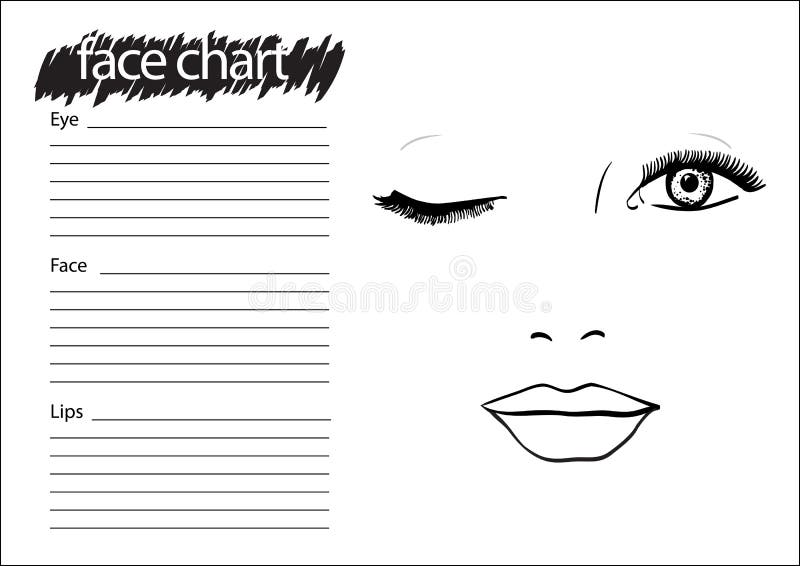 Free Printable Face Charts For Makeup Artists