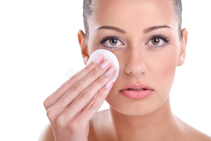 Face cleaning stock image Face cleaning stock image