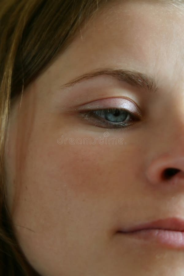 Face close-up stock photography