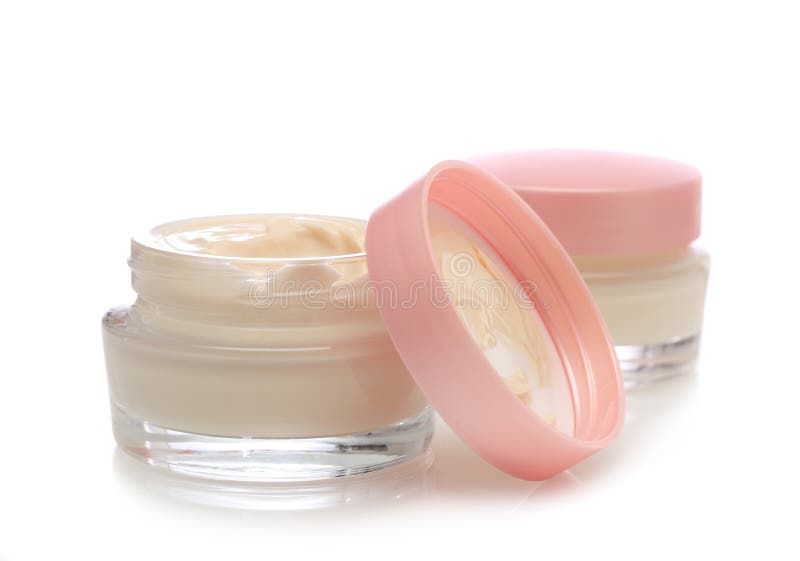 Face cream and orchid stock photo. Image of products, relax 6144120