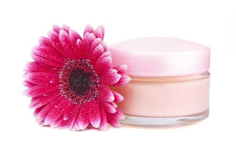 Face cream in a jar stock image. Image of aromatherapy 12840459