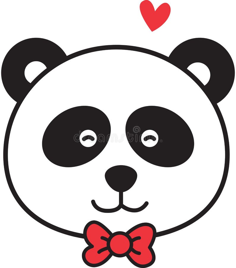 rosto de panda bonito desenho vetorial personagem de desenho ilustração  clipart isolado 15329178 Vetor no Vecteezy