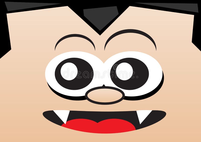 Rosto de vampiro ilustração do vetor