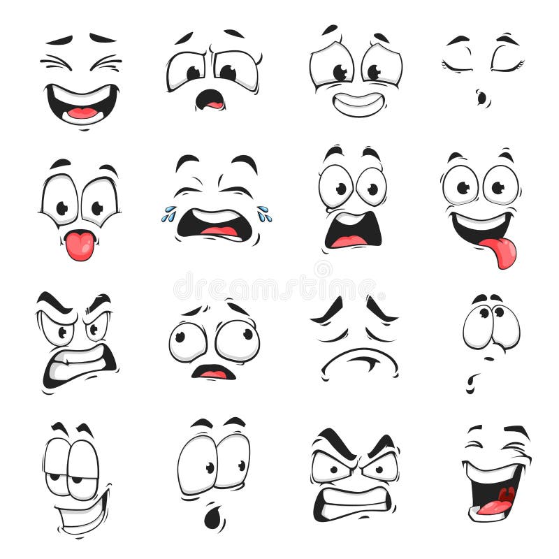 Face Expression Isolated Vector Feelings Icons Set Stock Vector -  Illustration of facial, cute: 197514555