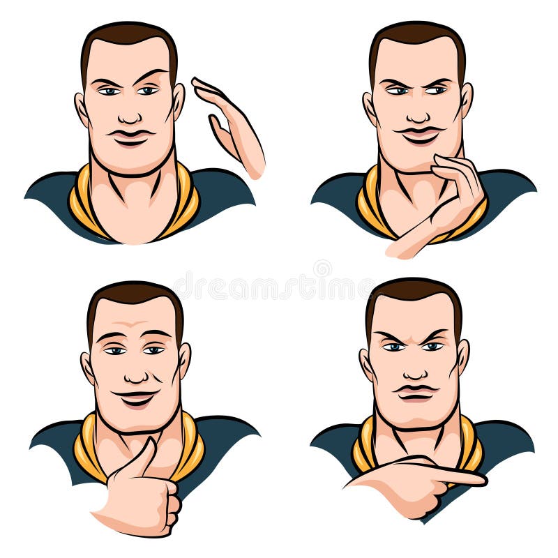 Premium Vector  Comic face expressions set