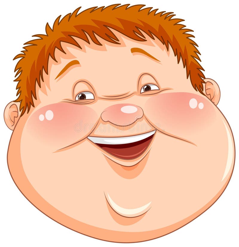 Man, Face, Fat, Smiling, Smile, Avatar - Drawing Of A Fat Head, HD