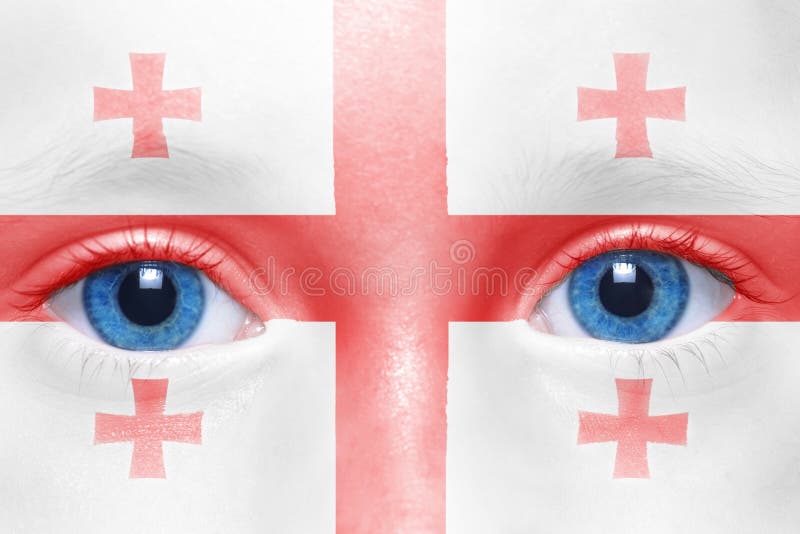 Face with flag stock photo. Image of blue, east 95525196