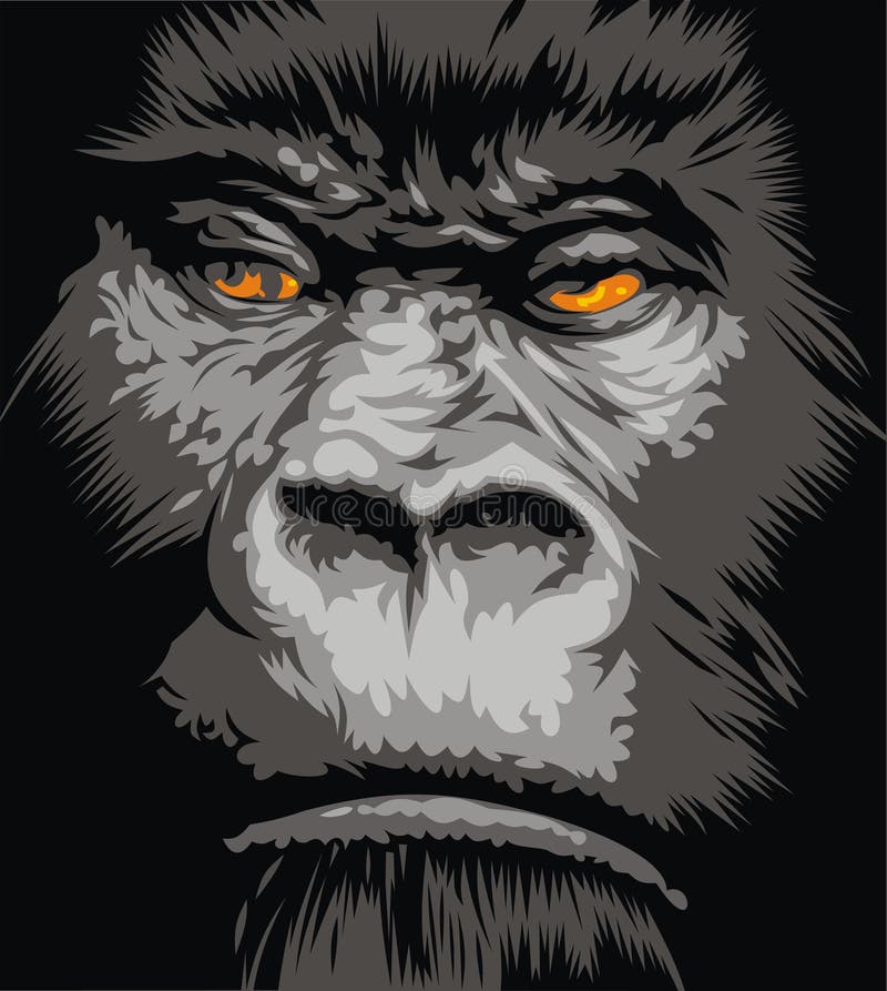 cartoon gorilla face cute cartoon gorilla face cute