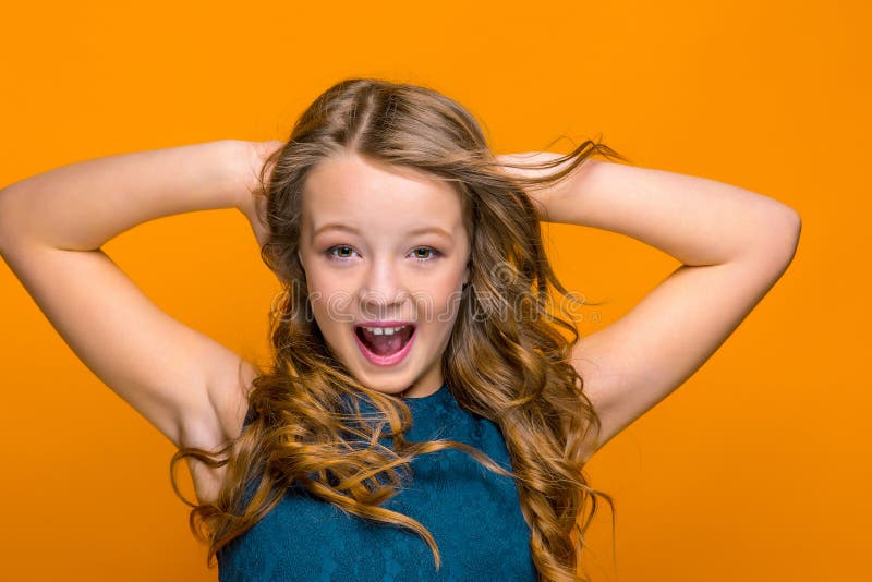 The face of happy teen girl stock photography The face of happy teen girl stock photography