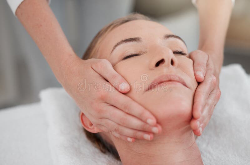 The Face Has Muscles Like The Rest Of The Body A Woman Receiving A Facial Massage While At A