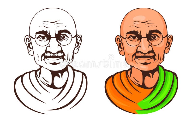Drawing Of Mahatma Gandhi With Grey Pencils Stock Photo Picture And  Royalty Free Image Image 14939056