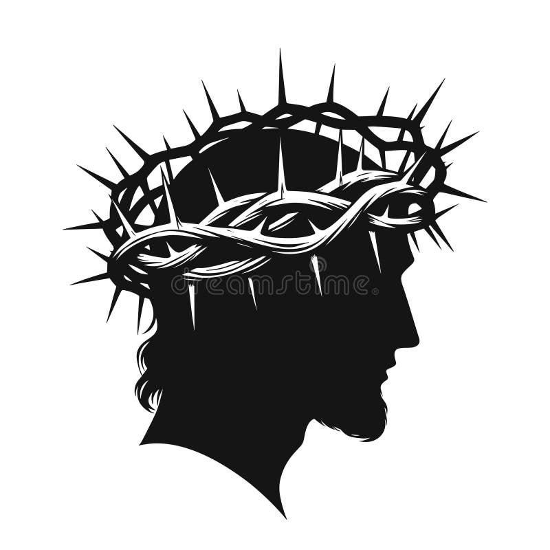 The Face of Jesus Christ in a Crown of Thorns. Jesus with Crown of ...