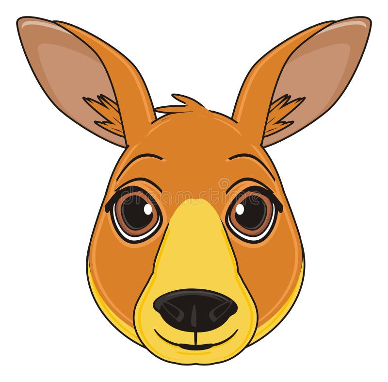 Face of Kangaroo in Glasses Stock Illustration - Illustration of jump,  muzzle: 88435280