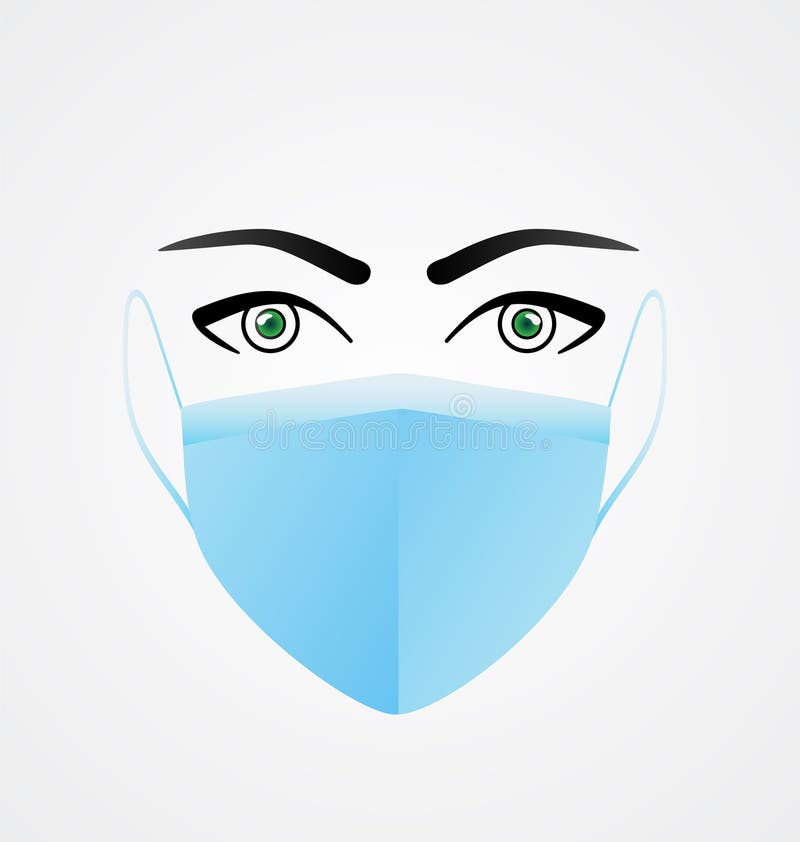 Face Mask Logo Concept. Vector Illustration Stock Vector Illustration