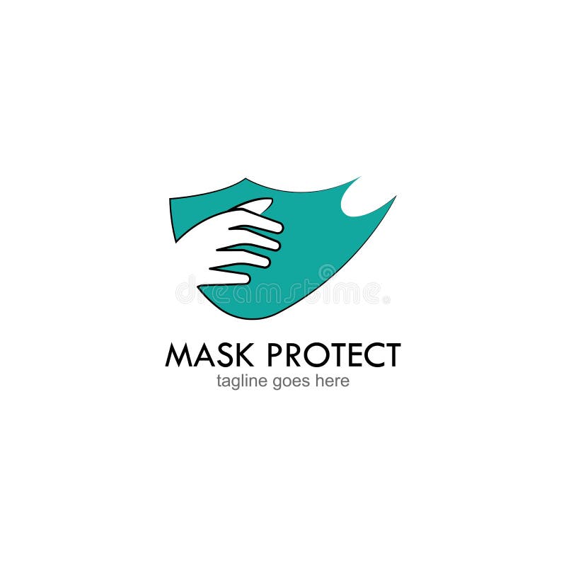 Face Mask Logo Design Vector Stock Vector Illustration of logo, head