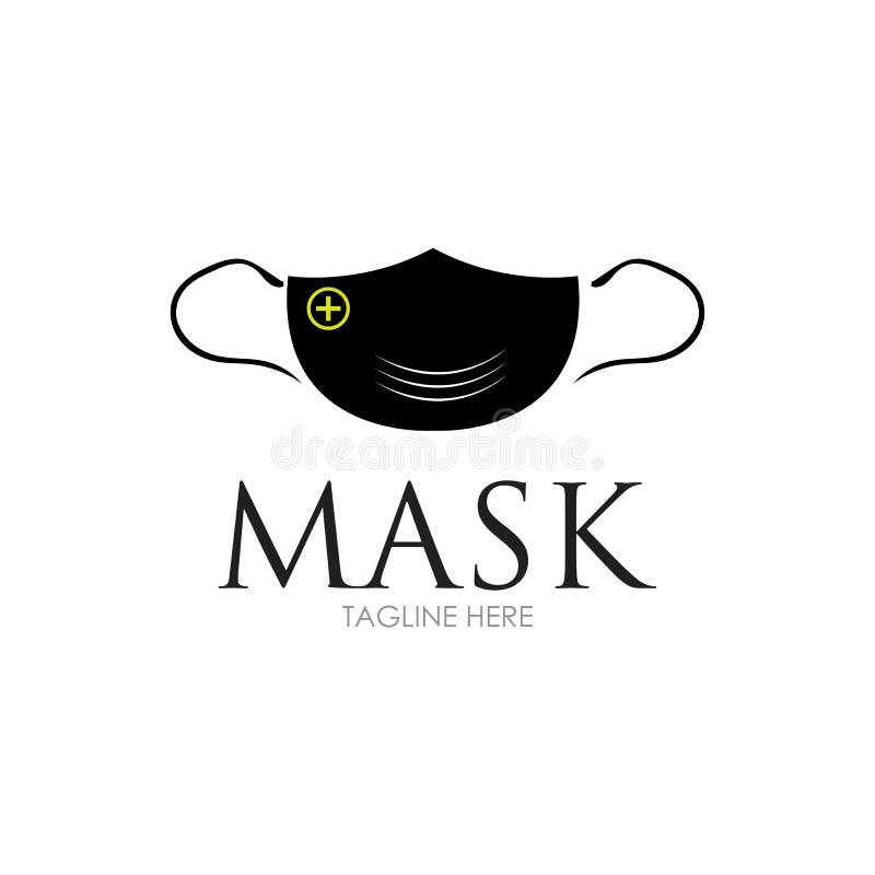 Face Mask Logo Design Vector Icon Illustrations Stock Vector
