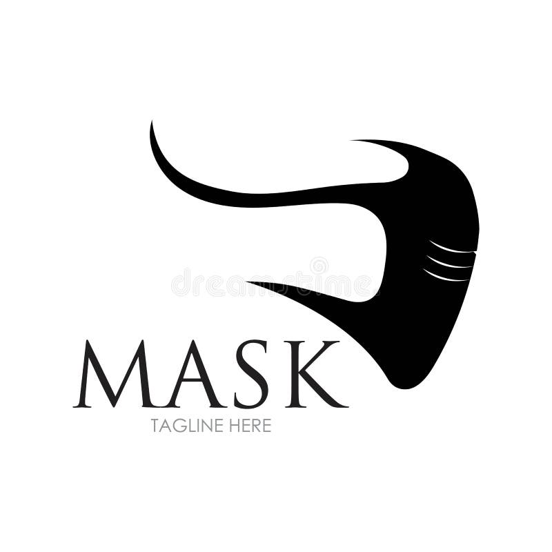 Face Mask Logo Design Vector Icon Illustrations Stock Vector