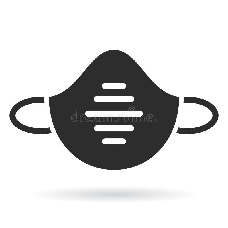 Face mask vector icon stock illustration