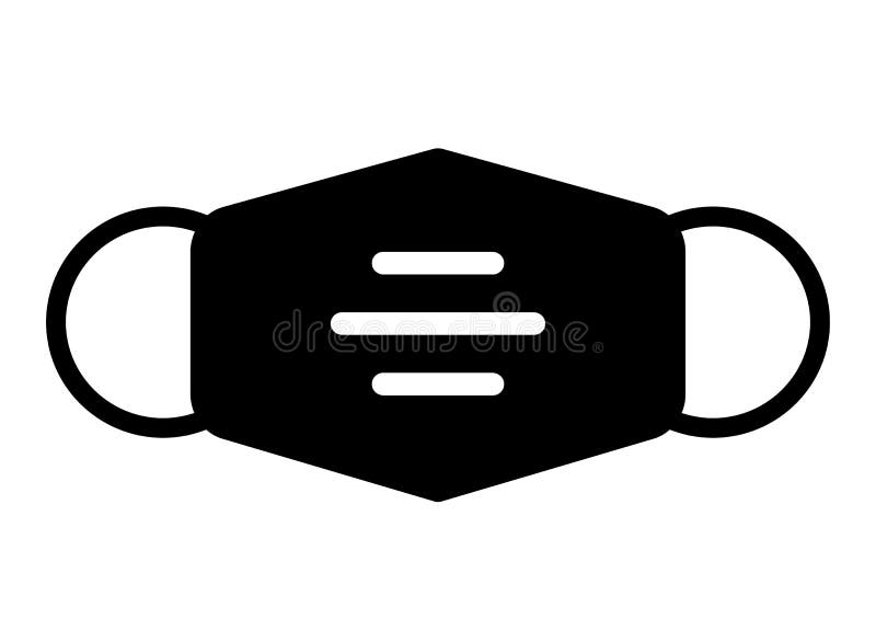 Face mask vector icon stock illustration