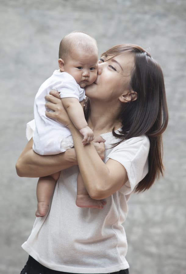 Face of newborn infant with mom use for baby and motherhood heal royalty free stock photo Face of newborn infant with mom use for baby and motherhood heal royalty free stock photo