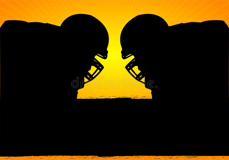 Face-off do futebol americano ilustração royalty free Face-off do futebol americano ilustração royalty free