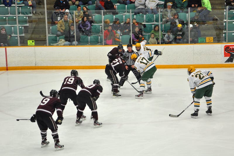 Face Off in Ice Hockey Game Editorial Stock Image Image of arena