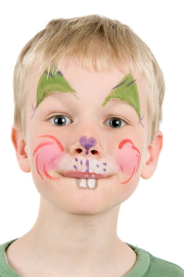 Face Painted Rabbit stock image. Image of animal, growing - 14051629