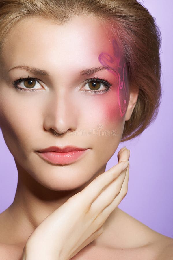 Fashion Face Painting 1 stock image. Image of colors - 11243265