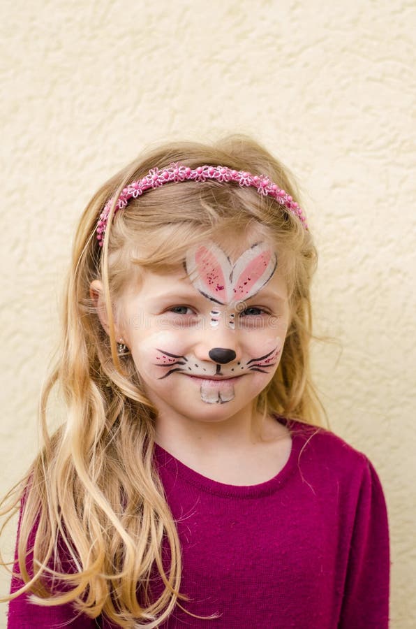 313 Little Girl Rabbit Face Painting Stock Photos Free & RoyaltyFree