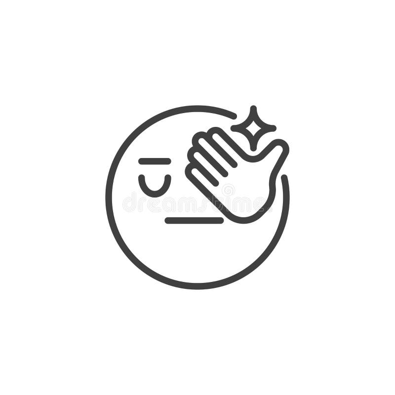 Face Palm Emoji Line Icon Stock Vector Illustration Of Emoji