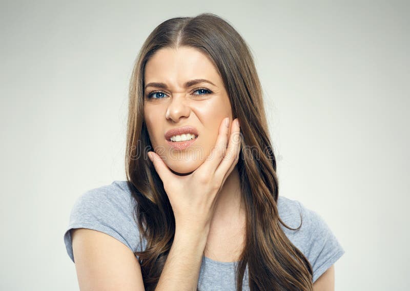 Face Portrait of Woman with Toothy Pain. Stock Photo - Image of woman ...