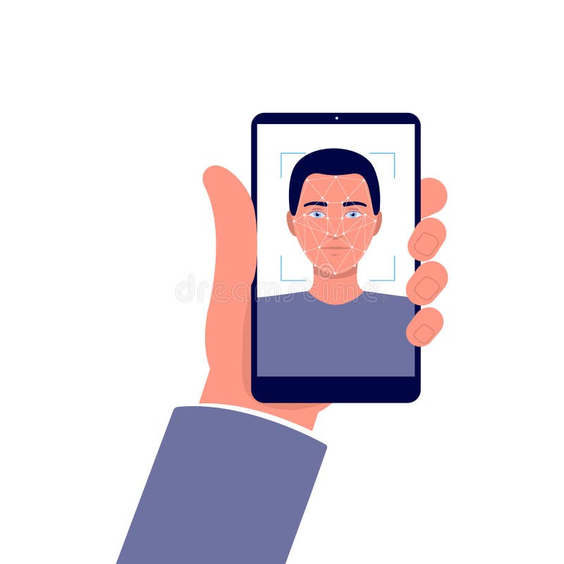Face Recognition App - Hand Holding a Phone with Selfie View of Cartoon Man Stock Vector - Illustration of holding, data: 158505015 Face Recognition App - Hand Holding a Phone with Selfie View of Cartoon Man Stock Vector - Illustration of holding, data: 158505015