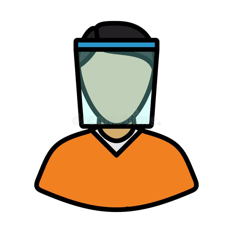 Face Shield Icon stock vector. Illustration of infection 241712903