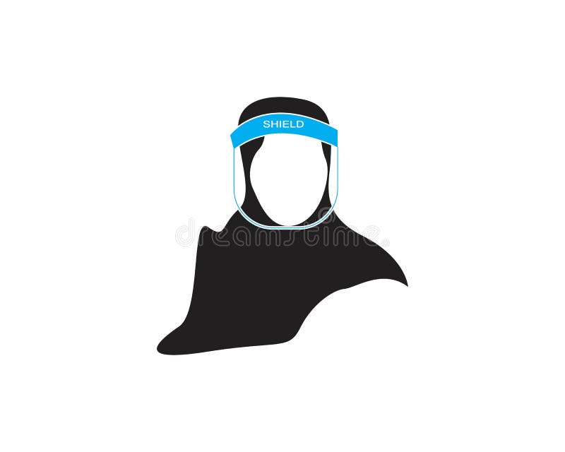 Face Shield Protection Logo Template Stock Illustration Illustration