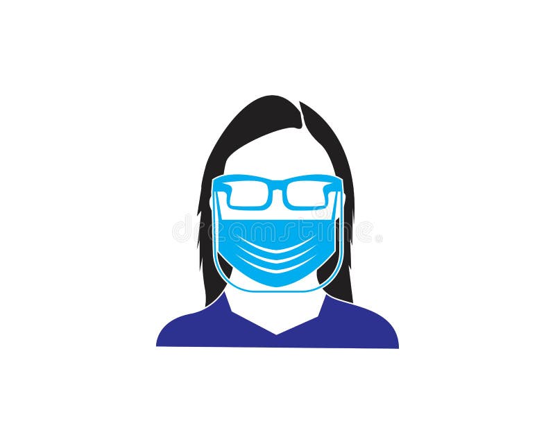 Face shield protection logo template vector illustration