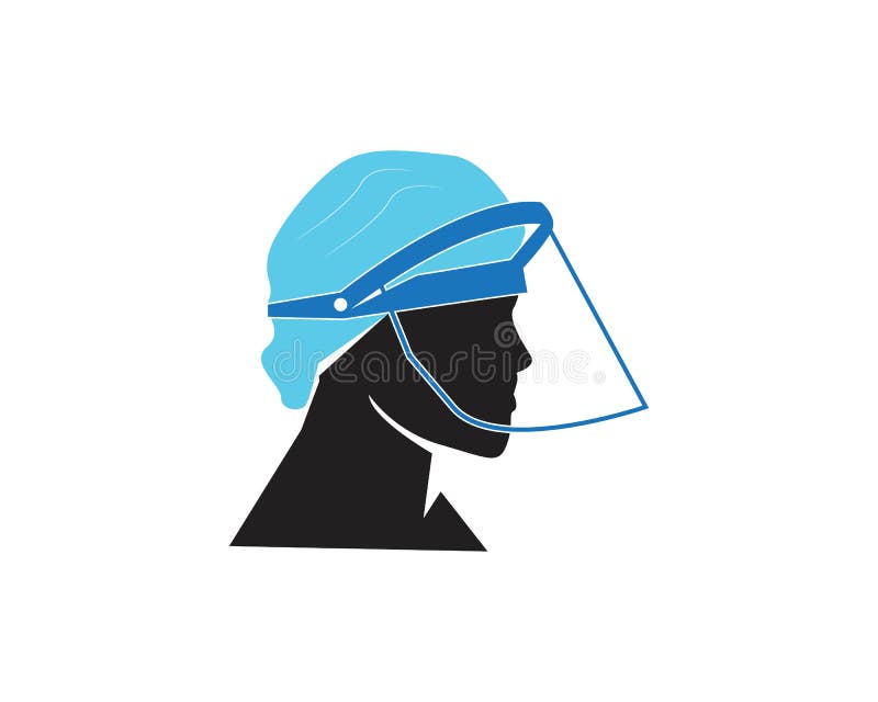 Face Shield Protection Logo Template Stock Illustration Illustration