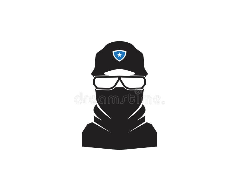 Face shield protection logo template royalty free illustration