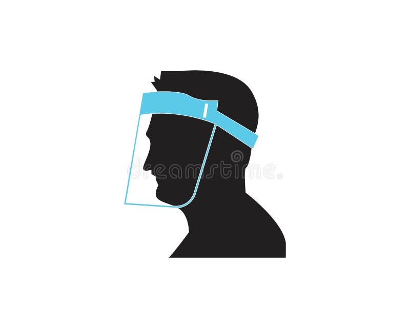 Face shield protection logo template vector illustration