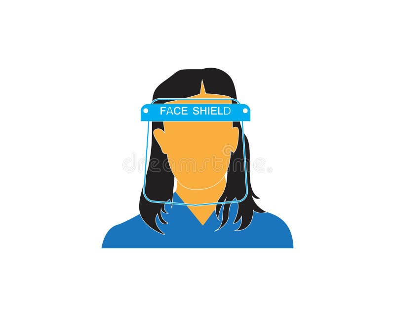 Face shield protection logo template royalty free illustration
