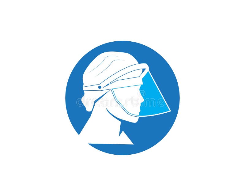 Face shield protection logo template vector illustration