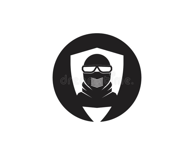 Face shield protection logo template vector illustration