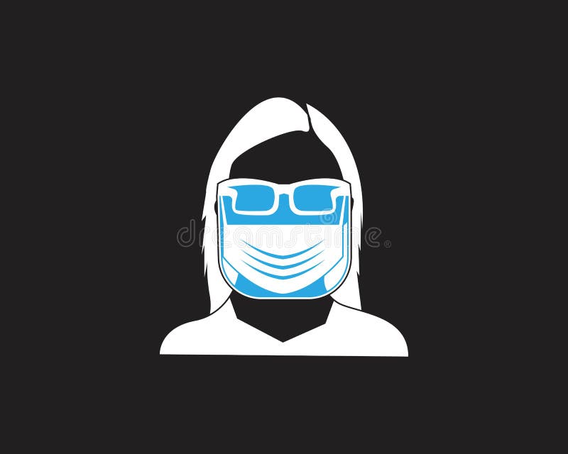 Face shield protection logo template vector illustration