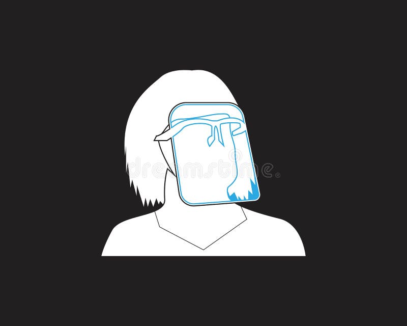 Face shield protection logo template vector illustration