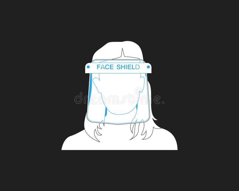 Face shield protection logo template vector illustration