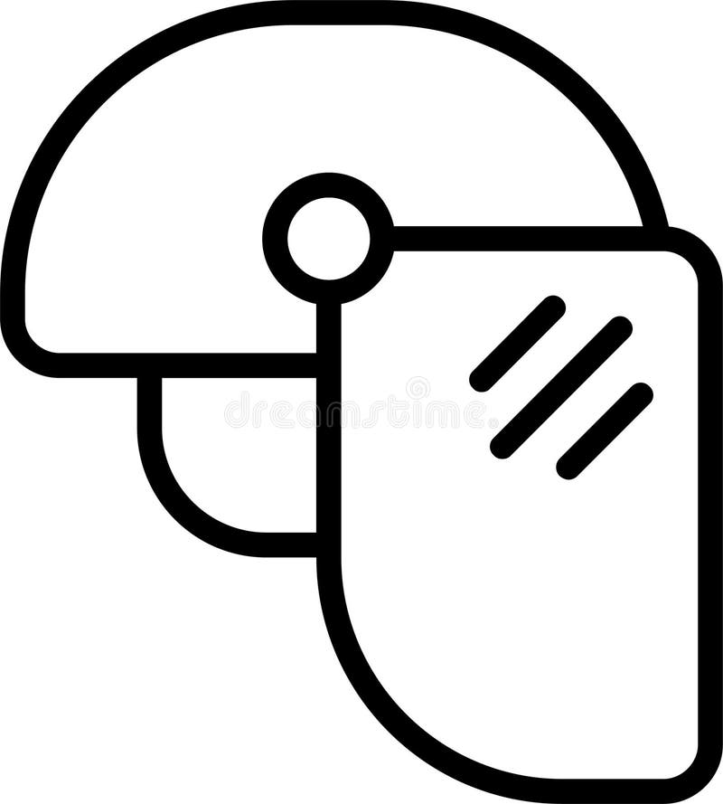 Face Shield Vector Icon stock illustration