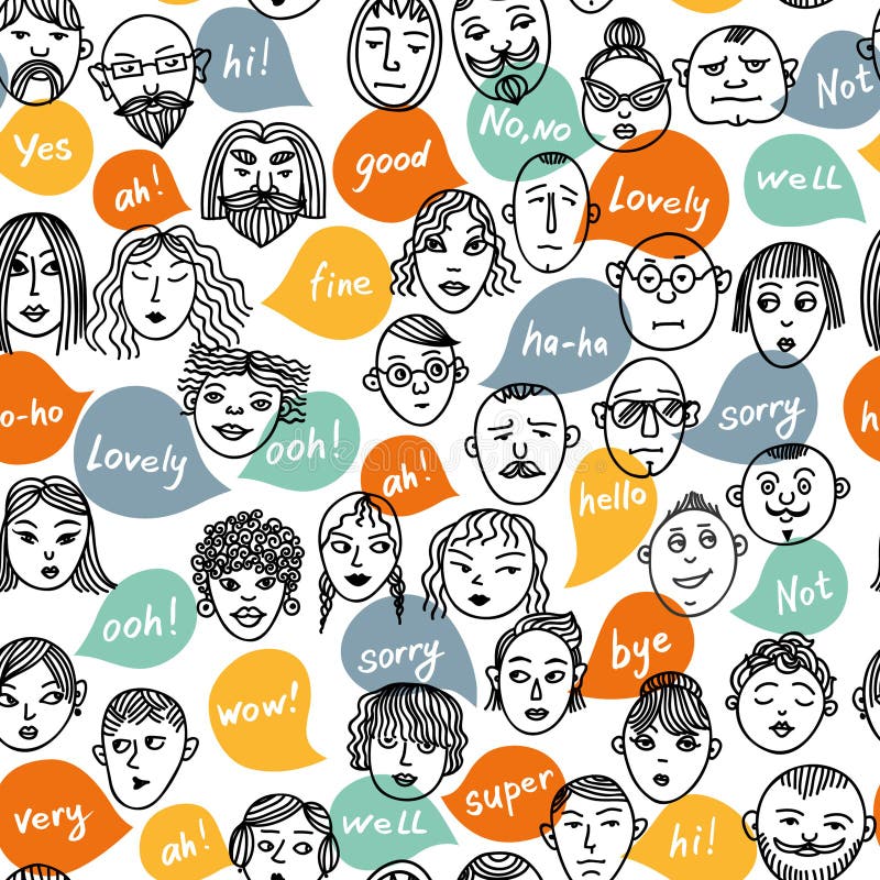 Face_talk illustration de vecteur. Illustration du illustration 76443120