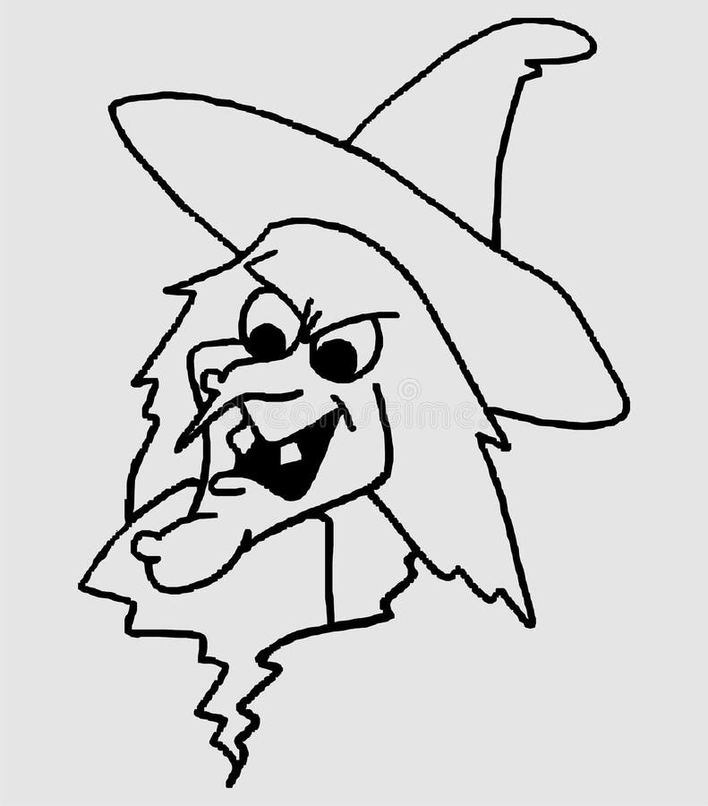 Face of a witch stock vector. Illustration of character - 7001265
